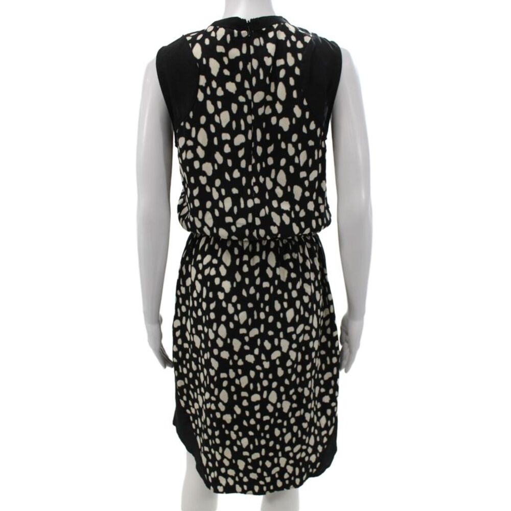 Sea New York Women Shift Dress Leopard Print Black Sleeveless Knee Size 2 - Picture 3 of 5